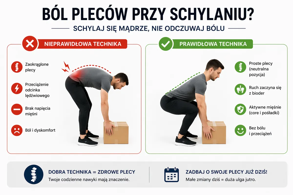 Poprawna technika schylania jak schylać się poprawnie – technika podnoszenia bez bólu pleców