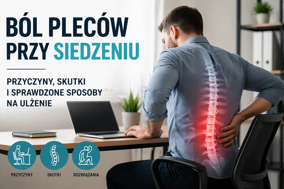 ból pleców przy siedzeniu przy biurku – przyczyny i sposoby na ulgę