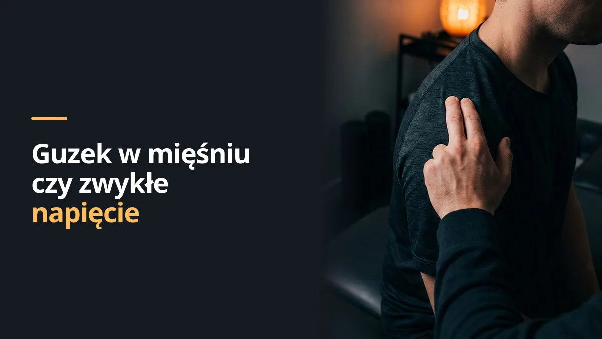 Dłoń badająca palcami mięsień barku – punkty spustowe w mięśniach jak leczyć zaczyna się od ich namierzenia